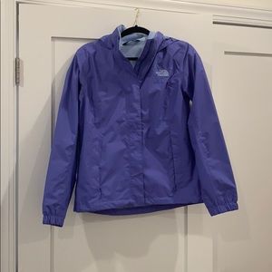The North Face purple raincoat!!